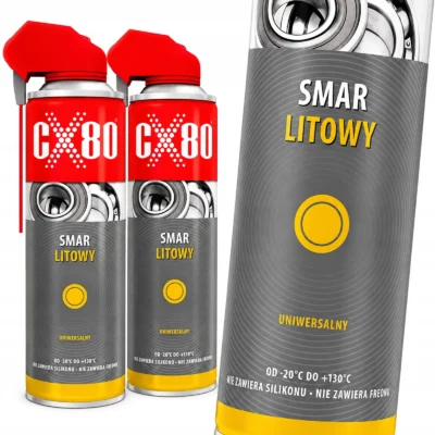 Dve dózy lítiového maziva CX80 DUO SPRAY po 500 ml
