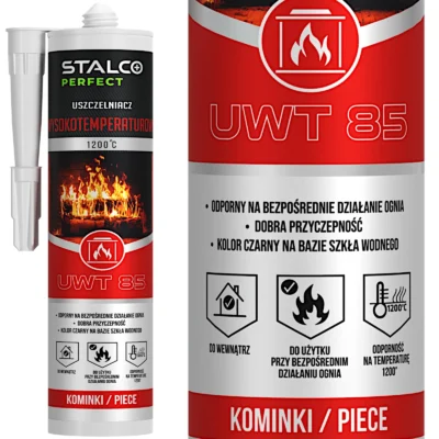Čierny vysokoteplotný tmel Stalco v kartuši 280 ml