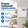 Drôtový izbový regulátor TECH ST-294 v1 – biely | presná regulácia vykurovania a chladenia