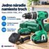 Aku príklepová vŕtačka skrutkovač Stalco IDS20-75BL 20V 2×4Ah bezuhlíková