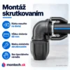 PE koleno 25-25, PN16 pre pripojenie závlahy Fish