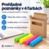 Sada zvýrazňovačov 4 farby – trojhranné, školské a kancelárske