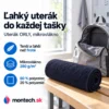 Uterák plážový športový ORLY 145x60 cm tmavomodrý, mikrovlákno 280 g/m²
