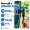 Vypúšťací kohútik BRADAS 3/4" s vsuvkou a maticou na sudy a nádrže