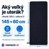 Uterák plážový športový ORLY 145x60 cm tmavomodrý, mikrovlákno 280 g/m²
