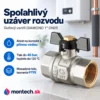 Guľový ventil 1" DN25 mosadzný plnoprietokový s motýlikom DIAMOND