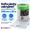 Ochranná fólia STALCO 1100 mm x 20 m s lepiacou páskou