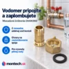 Mosadzný šróbený set na vodomer – 1/2"x3/4" alebo 3/4"x1" (DIAMOND)