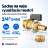 Vypúšťací guľový kohút 3/4" DIAMOND mosadz s hadicovou spojkou a záslepkou